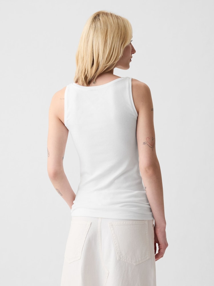 Weiß - Gap – modernes Trägertop aus Baumwolle-Modal-Mix - Bild 2 von 3 Weiß - Gap – modernes Trägertop aus Baumwolle-Modal-Mix - Bild 2 von 3