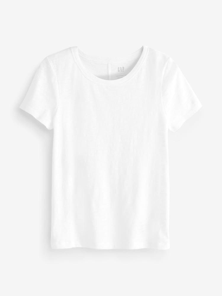 Gap White Short Sleeve Crew Neck Forever Soft T-Shirt - Image 3 of 3