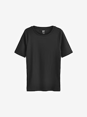 Gap Black Short Sleeve Modern Cotton-Modal Crew Neck T-Shirt - Image 4 of 4