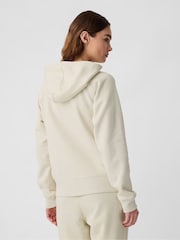 Gap Beige Logo Fleece-Lined Zip Up Hoodie - Image 2 of 6