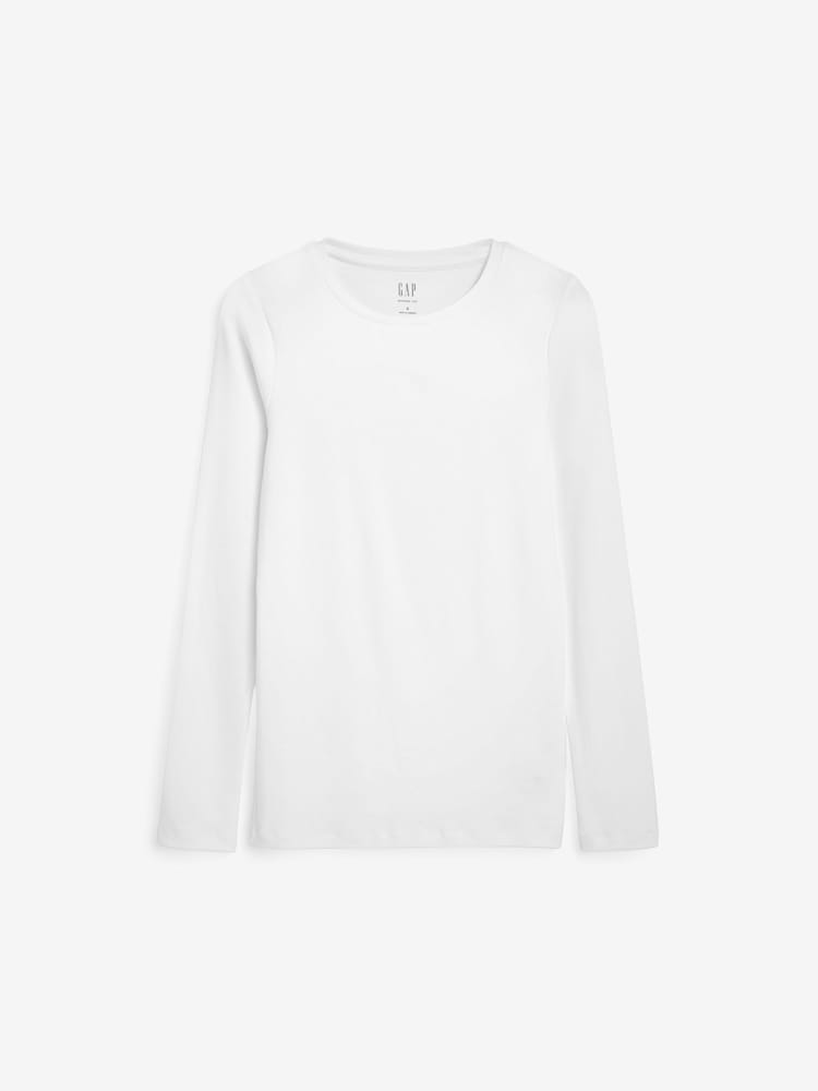 Weiß - Gap Modernes T-Shirt aus Baumwolle und Modal mit Rundhalsausschnitt - Bild 9 von 9 Weiß - Gap Modernes T-Shirt aus Baumwolle und Modal mit Rundhalsausschnitt - Bild 9 von 9