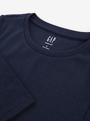 Gap Blue Long Sleeve Modern Cotton-Modal Crew Neck T-Shirt - Image 5 of 5
