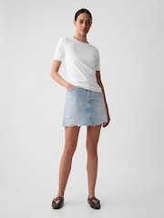 Gap White Short Sleeve Modern Cotton-Modal Crew Neck T-Shirt - Image 3 of 6