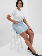 Gap White Short Sleeve Modern Cotton-Modal Crew Neck T-Shirt - Image 4 of 6