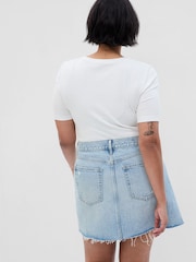 Gap White Short Sleeve Modern Cotton-Modal Crew Neck T-Shirt - Image 5 of 6