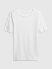 Gap White Short Sleeve Modern Cotton-Modal Crew Neck T-Shirt - Image 6 of 6