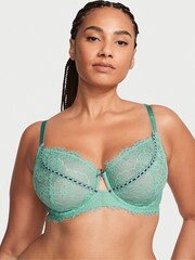 Victoria's Secret Parasail Green Ribbon Slot Lace Full Cup Unlined Bra - Image 1 of 3
