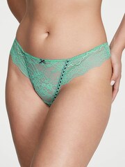 Victoria's Secret Parasail Green Ribbon Slot Thong Knickers - Image 1 of 1