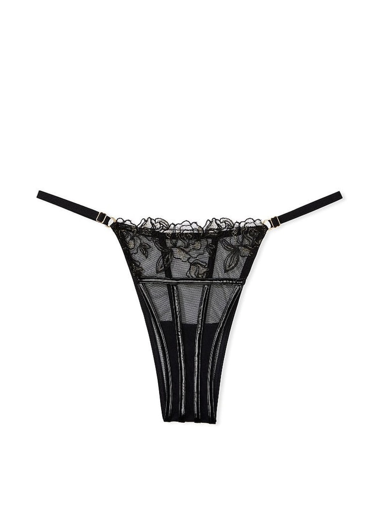 Victoria's Secret Black Patent Leather Brazilian Knickers - Image 1 of 1