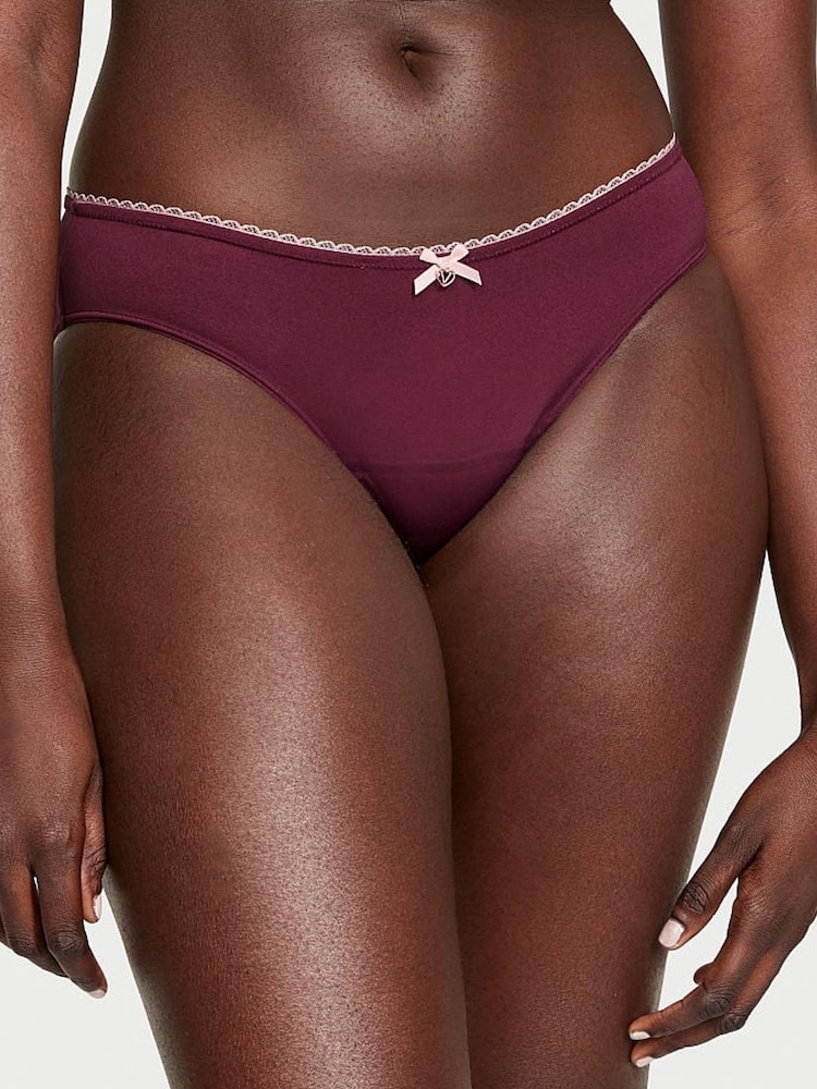 Victoria's Secret Kir Red Smooth Bikini Period Knickers - Image 1 of 3