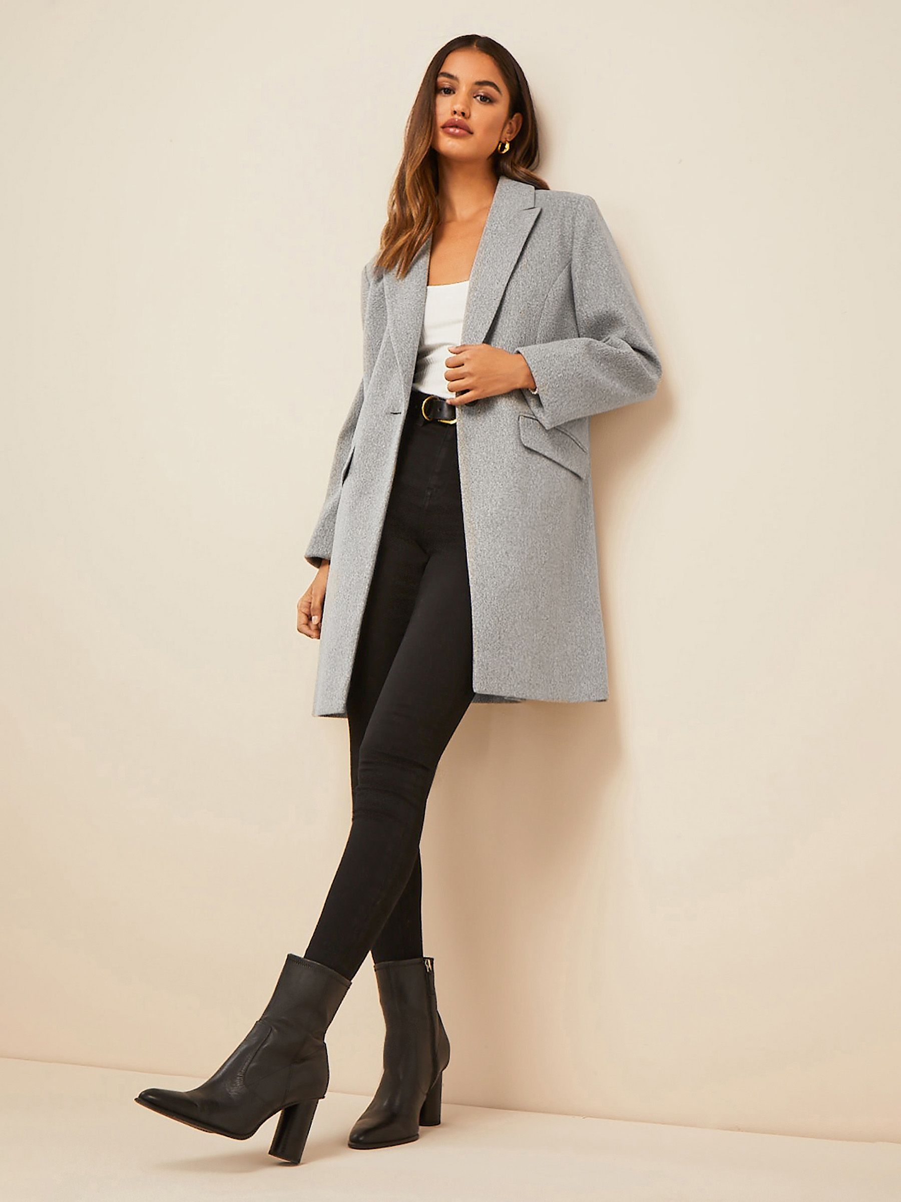 Next grey cardigan coat sales