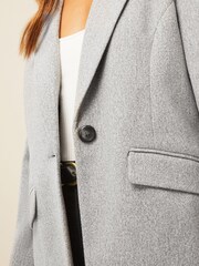 Friends Like These Grey Tailored Single Button Coat - Image 4 of 4