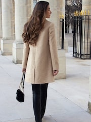 Friends Like These Camel Boucle Tailored Single Button Coat - Image 2 of 4