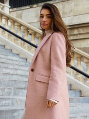 Friends Like These Pink Boucle Tailored Single Button Coat - Image 2 of 4