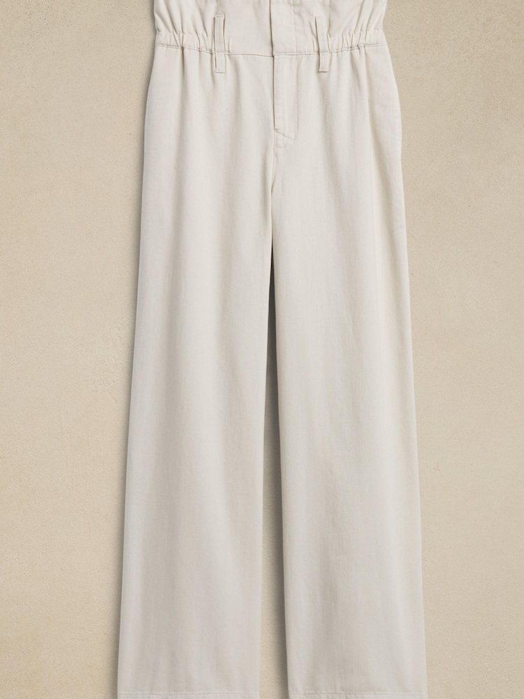 Banana Republic White Evie Paperbag Trousers - Image 1 of 5