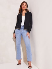 Lipsy Black Chain Trim Cardigan - Image 3 of 4