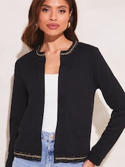 Lipsy Black Chain Trim Cardigan - Image 4 of 4