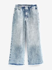 Gap Blue Acid Wash Low Rise Wide Leg Loose Jeans - Image 6 of 6