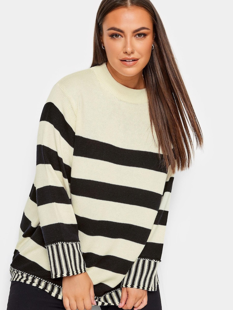Yours Curve Black Grow On Neck Jumper - Image 2 of 4