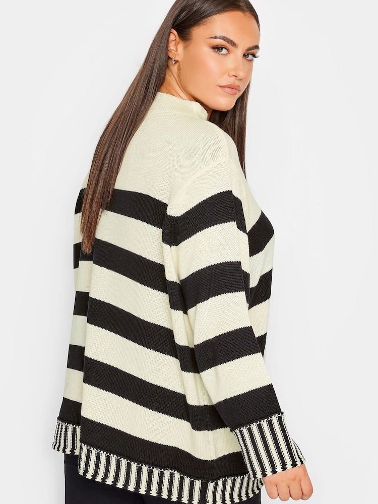 Yours Curve Black Grow On Neck Jumper - Image 4 of 4