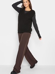 Long Tall Sally Black V-Neck Knitted Vest Jumper - Image 2 of 4