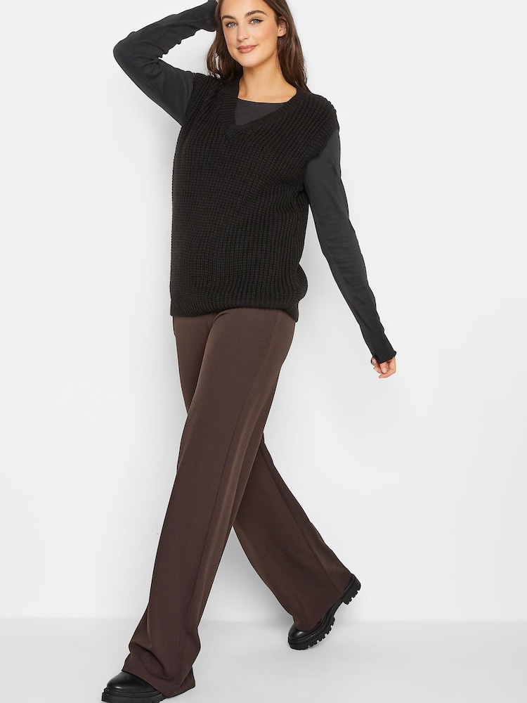 Long Tall Sally Black V-Neck Knitted Vest Jumper - Image 2 of 4 Long Tall Sally Black V-Neck Knitted Vest Jumper - Image 2 of 4
