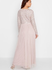 Long Tall Sally Nude Long Sleeve Beaded Maxi Dress - Image 3 of 4