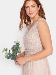 Long Tall Sally Pink V-Neck Beaded Maxi Dress - Image 4 of 4