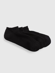 Gap Black Adults 3 Pack Athletic Ribbed Ankle Socks - Image 3 of 3