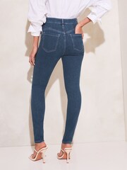 Lipsy Figurformende Skinny-Jeans mit hohem Bund - Bild 1 von 3