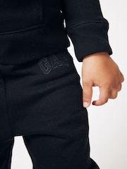 Negro - Pantalones de chándal con forro polar y logo de Gap (recién nacido-5 años) - Imagen 5 de 6