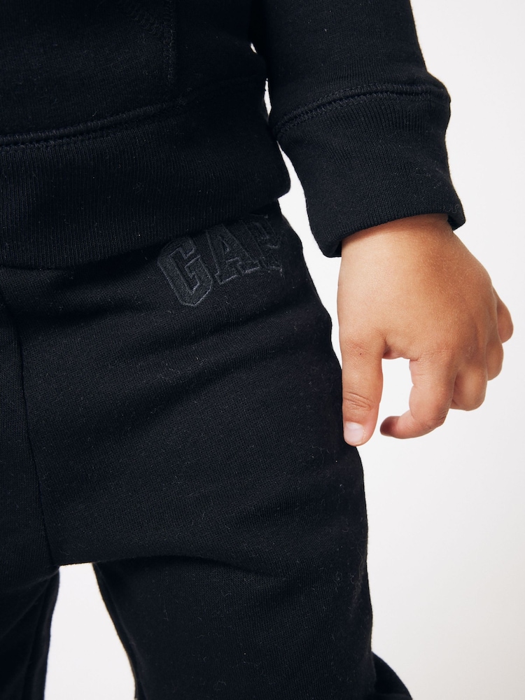 Gap Black Logo Pull On Fleece-Lined Joggers (Newborn-5yrs) - Image 5 of 6