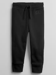 Negro - Pantalones de chándal con forro polar y logo de Gap (recién nacido-5 años) - Imagen 6 de 6