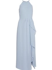 VILA Light Blue Halter Neck Ruffle Maxi Dress - Image 5 of 5