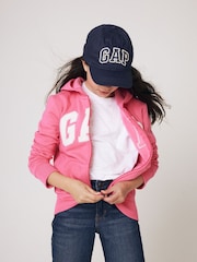 Gap Pink Logo Zip Through Hoodie (4-13yrs) - Image 3 of 5