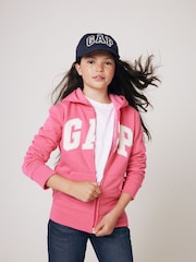 Gap Pink Logo Zip Through Hoodie (4-13yrs) - Image 4 of 5