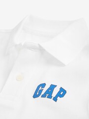 Gap White Logo Short Sleeve Polo Shirt (4-13yrs) - Image 3 of 4