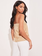 Lipsy cream V Neck Vest Cami Top - Image 2 of 4