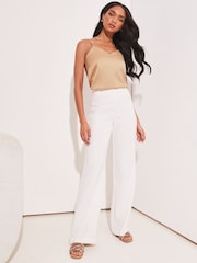 Lipsy cream V Neck Vest Cami Top - Image 3 of 4