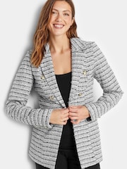Long Tall Sally Black Boucle Blazer - Image 1 of 4