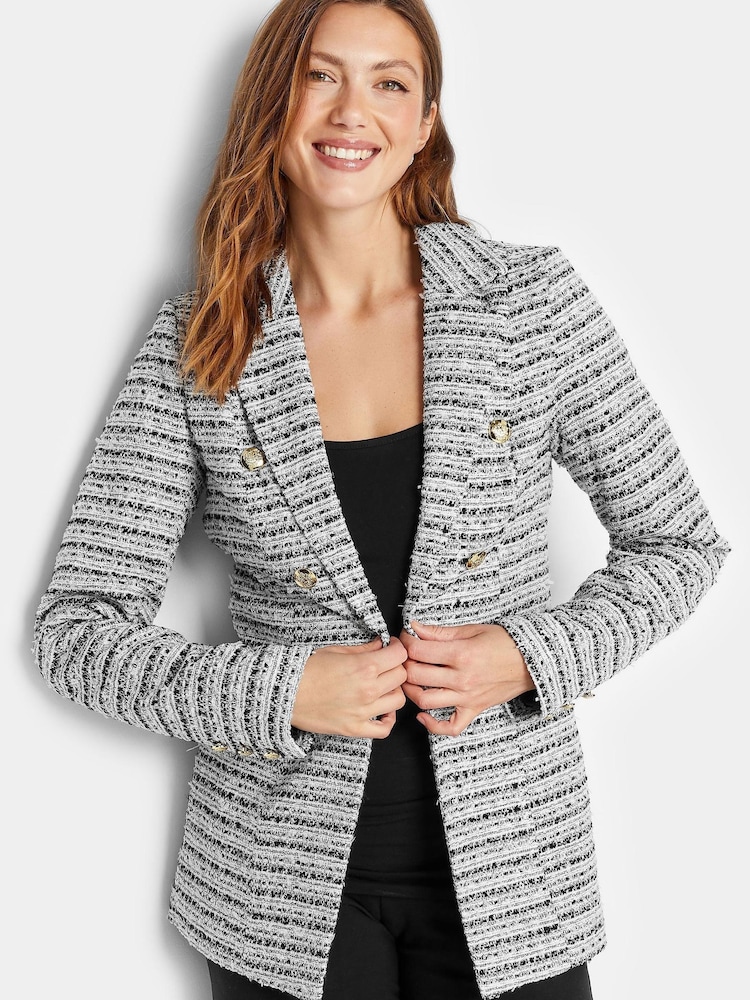 Long Tall Sally Black Boucle Blazer - Image 1 of 4