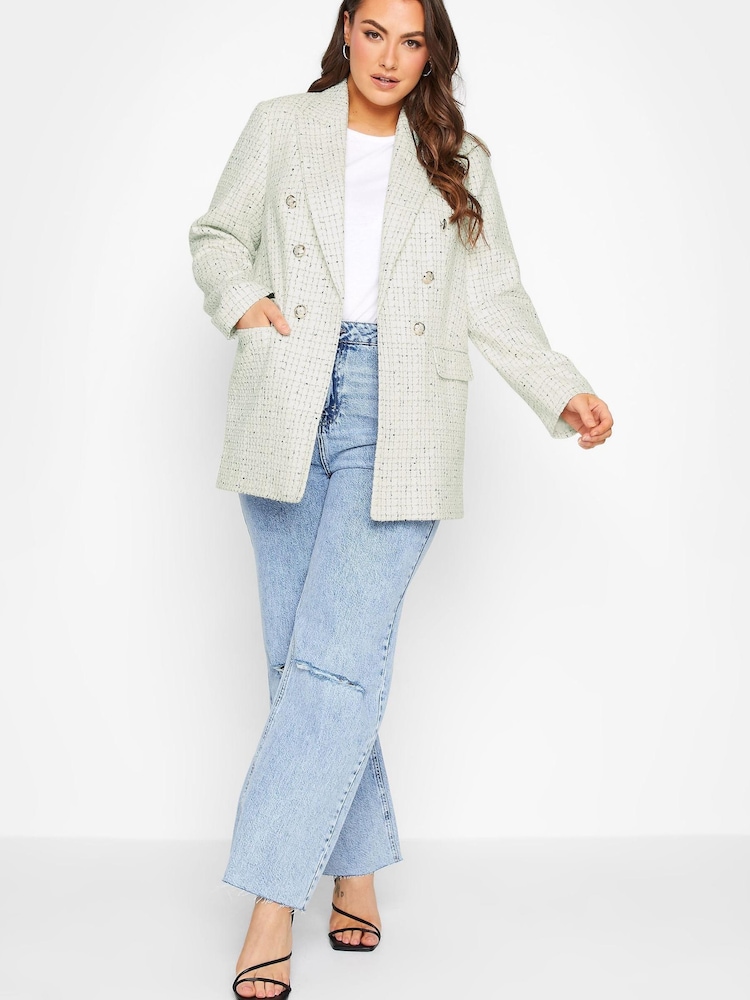 Yours Curve White Boucle Blazer - Image 2 of 4