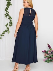 Yours Curve Blue London Occasion Lace Maxi Dress - Image 3 of 4