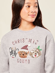 Lipsy Grey Christmas Sweatshirt - Image 3 of 4
