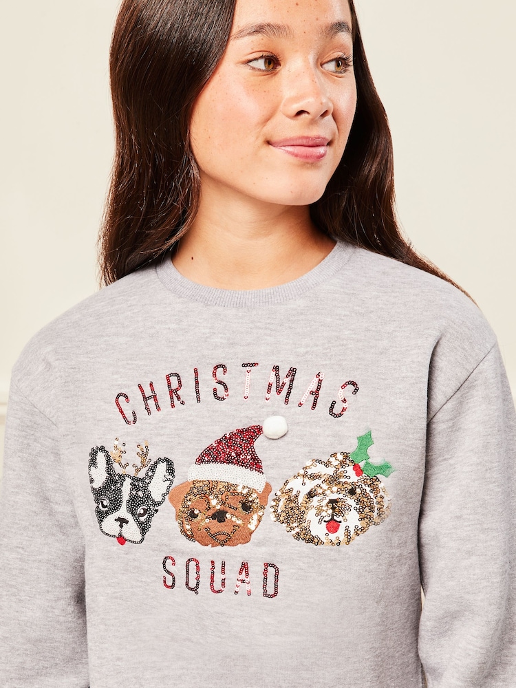 Gris - Sweat Lipsy imprimé de Noël - Image 3 of 4