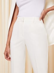 Friends Like These Ivory White Petite Tailored Ankle Grazer Trousers - Image 3 of 4