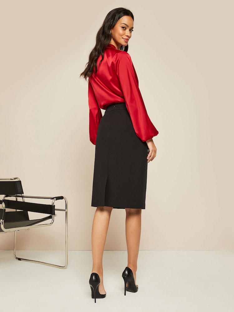 Friends Like These Black Petite Tailored Pencil Skirt - Image 2 of 4