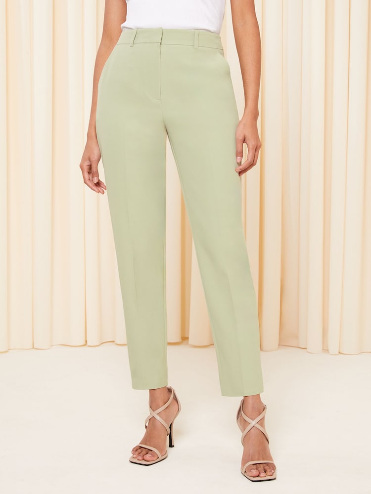 Friends Like These Sage Green Tailored Ankle Grazer Trousers - Image 1 of 4