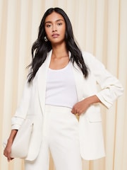 Friends Like These Ivory White Petite Edge to Edge Tailored Blazer - Image 3 of 4