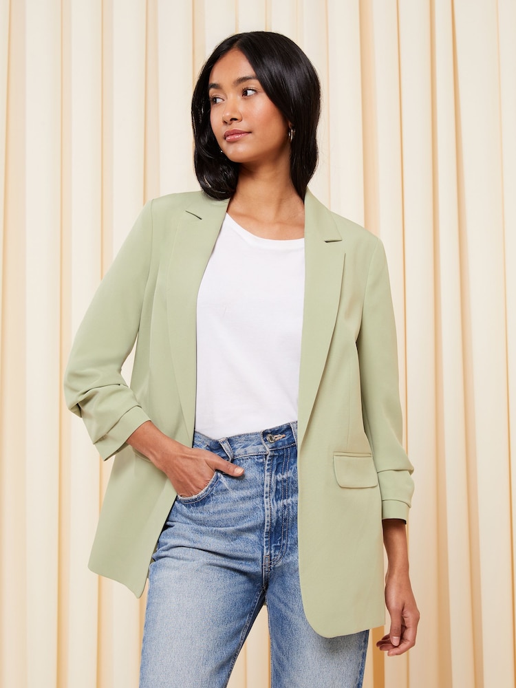 Friends Like These Sage Green Edge to Edge Tailored Blazer - Image 1 of 6